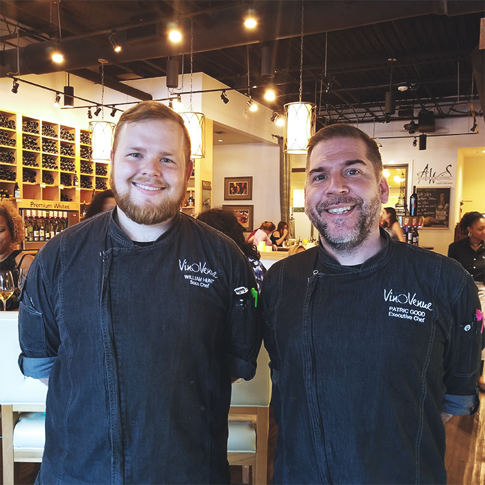 Vino Venue's Sous Chef Will Hunt and Executive Chef Patric Good